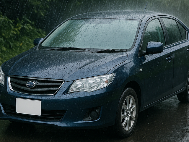 雨の日の車の画像